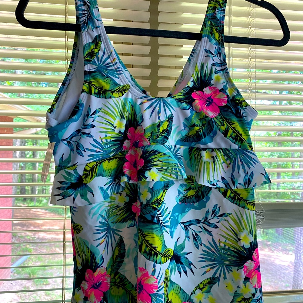 Arizona Tankini White Floral XL